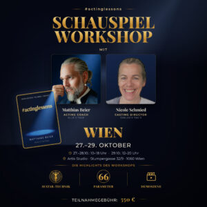 Schauspielworkshop Wien mit Avatar-Technik – 27. bis 29. Oktober 2026